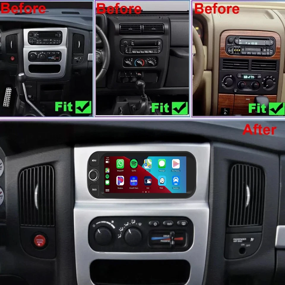 For 2002-2005 Dodge Ram 1500 2500 3500 Android 15.0 CarPlay Car Stereo Radio GPS - Изображение 4 из 4