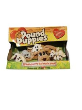 VTG 1995 GALOOB POUND PUPPIES MOMMY AND 5 PUPPIES W Birth Certificate NIB SEALED