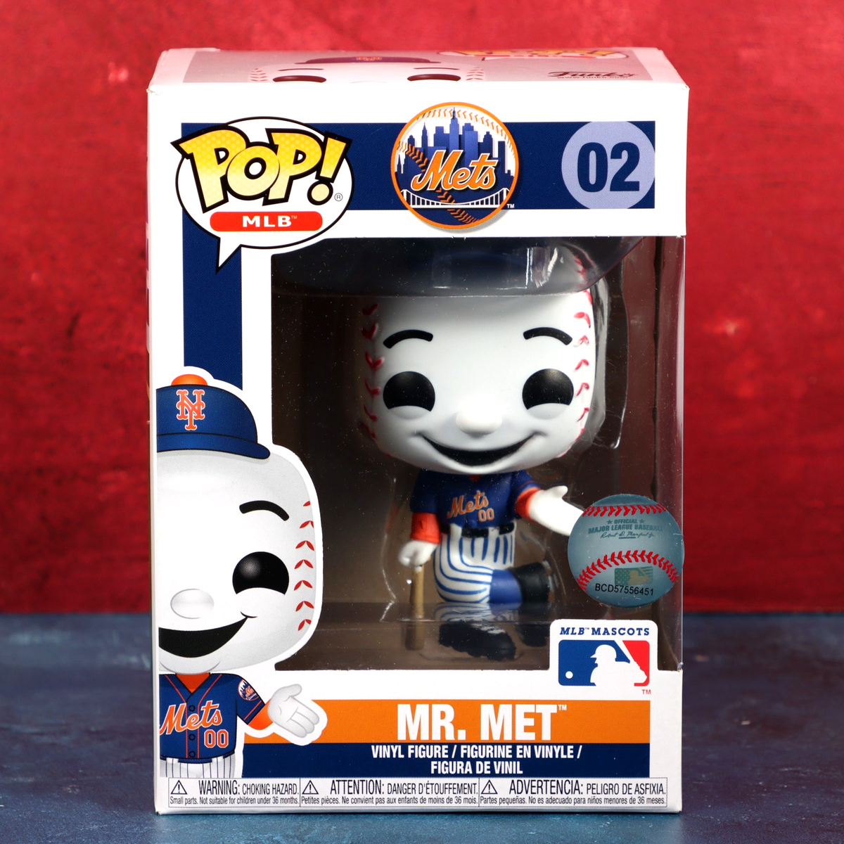 Funko Pop New York Mets 02 Mr. Met Mascot Blue Jersey MLB 2019