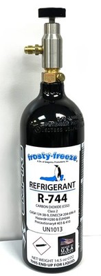 R744 Refrigerant, Carbon Dioxide, CO2, UN1013, Class 2, 14.5 oz. On/Off Valve