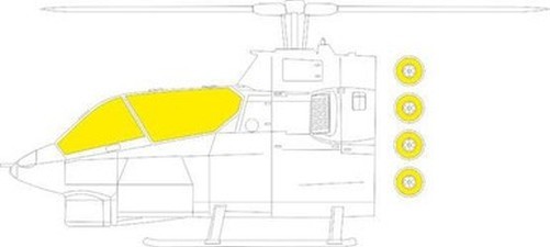 Eduard JX320 1/32 AH-1G Mask Canopy mask Set