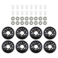 8PCS 64mm 82A Inline Skate Wheels with Bearings ABEC-7 Roller Skating Wheels ...