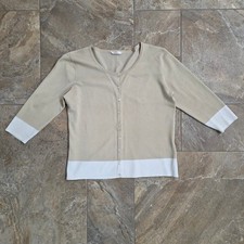 Marks & Spencer Cardigan Sweater Button Front 3/4 Sleeve Color Block