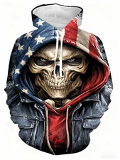 American Flag Design 3D All Over Print Hoodie - Adults  Youth