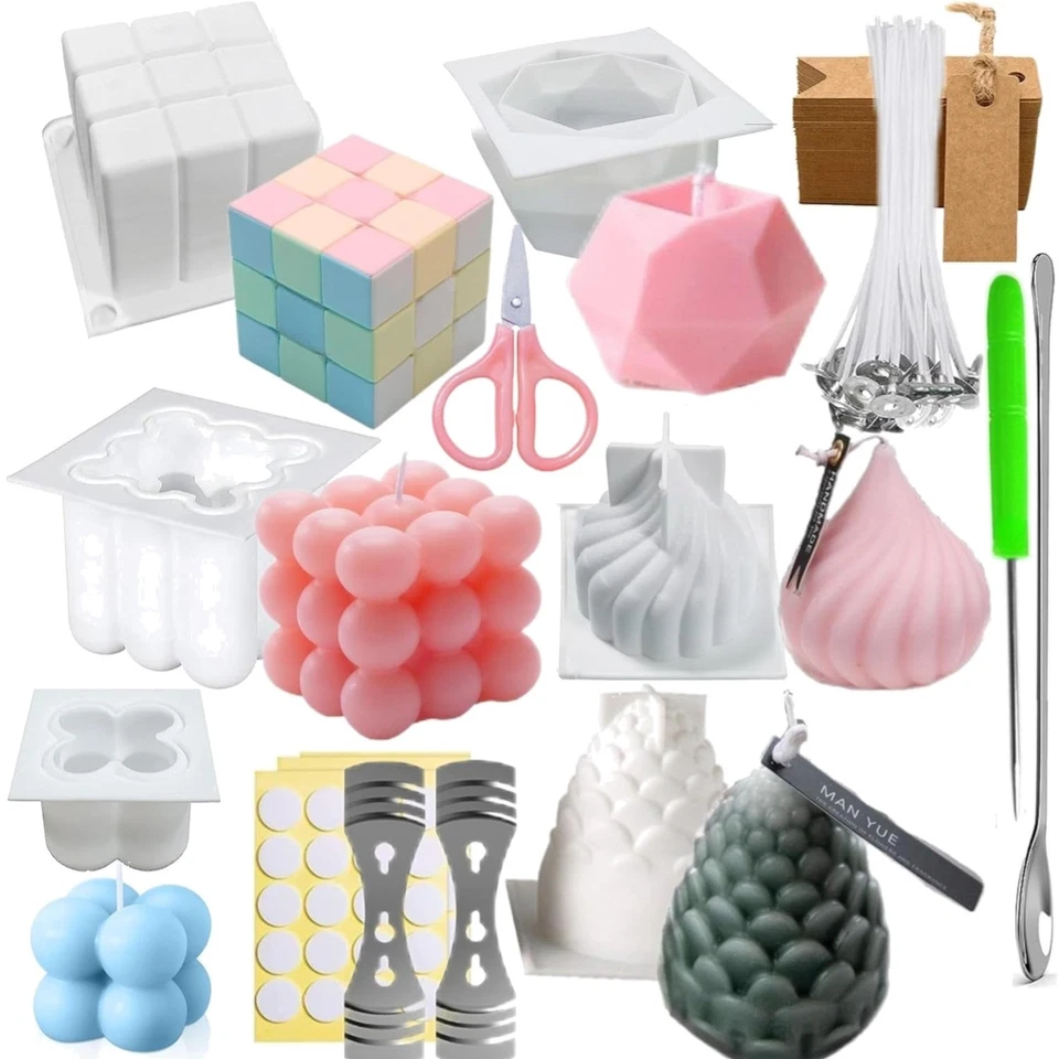 Kerzenform Silikon Set Kerzen selber machen DIY Aromatherapie Zubehör