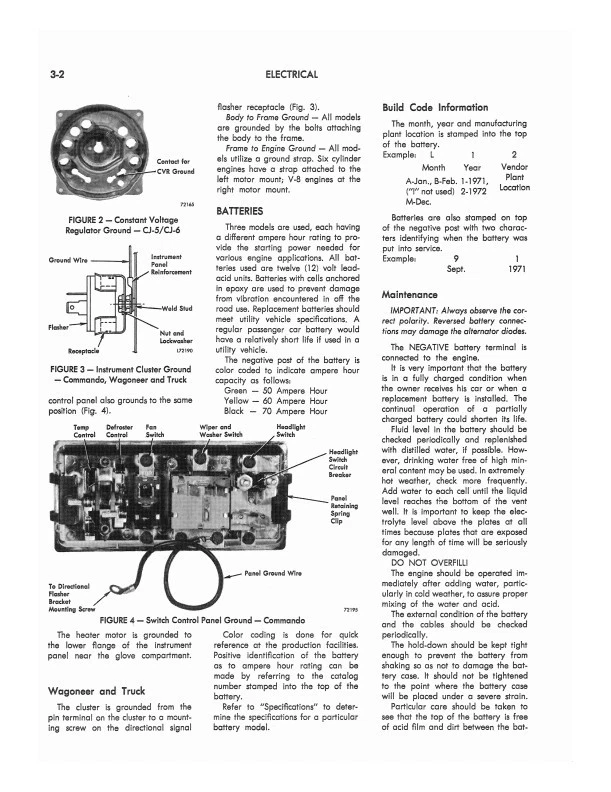 1972 Jeep Repair Shop Manual CJ5 CJ6 Commando Wagoneer J10 J20 Caminhão CJ 5 6 - Imagem 3 de 4