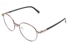 Swarovski SK 5424-H 048 Round Shiny Dark Brown Eyeglasses Frames 51-18-140