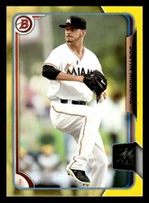 2015 Bowman #BP93 Justin Nicolino Prospects Yellow Card Miami Marlins