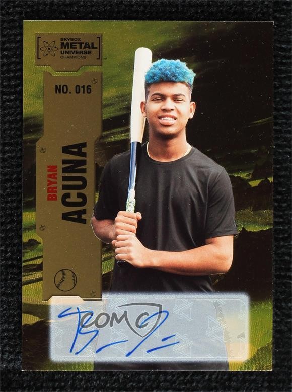 2022 Skybox Metal Universe Champions Gold Auto 12/25 Bryan Acuna #016 Auto 6l7