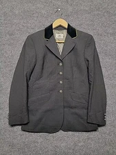 Equiline Show Jacket Womens Size 6 Gray Wool Equestrian Riding Horse Coat Italy