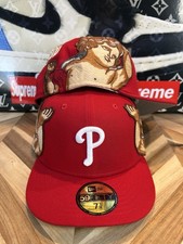Authentic New Era Jon Stan NYC Philadelphia Phillies Fitted 7 1/4 Rare Grail Red