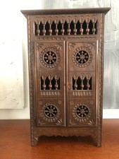 ARMOIRE 2 PORTES Bretonne miniature ancien meuble de poupée bois