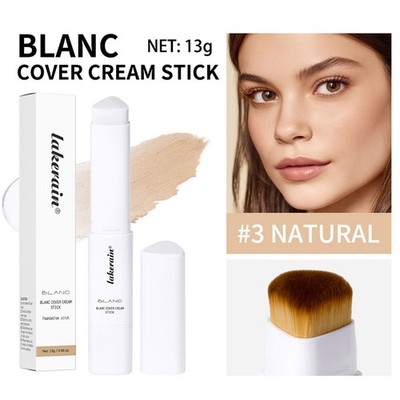Cover Cream Stick White - with brush Korean Color-Changing Foundation Stick