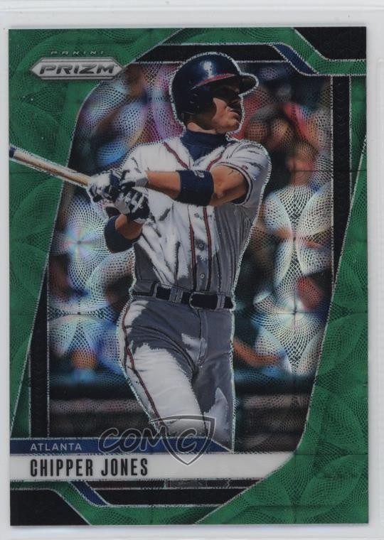 2025 Panini Prizm Green Scope Prizm 1/75 Chipper Jones #220 HOF 1bi0