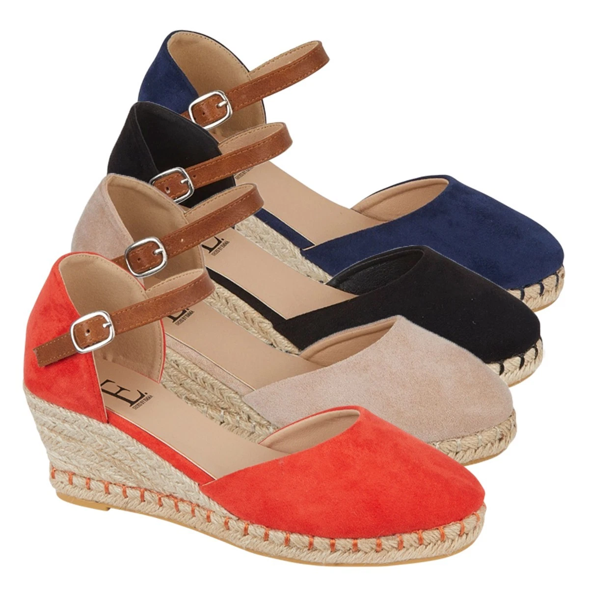 Ladies Wedge Sandals Womens Hessian Espadrilles Ankle Strap Strappy Shoes Sizes
Opens in a new windo