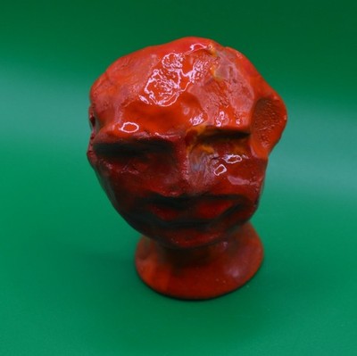 ''Forgotten Dude'' - Expensive Original Clay Sculpture. Hand made &glazed.