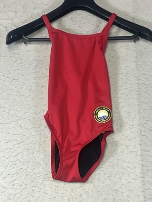Watermen Red One Piece Swimsuit Strappy Back UPF 50 Size 24 Solana Beach