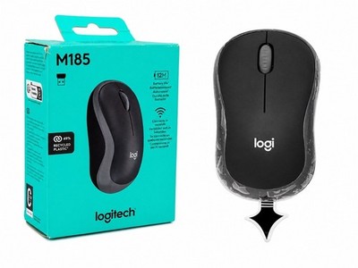 Logitech M185 Kabellose Funkmaus Grau Neu OVP inkl. Batterie & USB-Empfänger