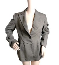 Harve Benard Blazer Woman's 10 Multicolor Wool Polyester Geometric Professional