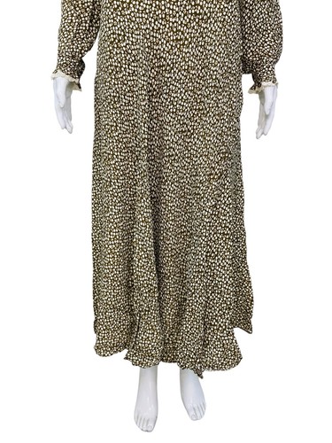 Doen Femmes Eugénie Imprimé Floral Col V Crêpe Long Maxi Robe TAILLE S - Photo 6 sur 22