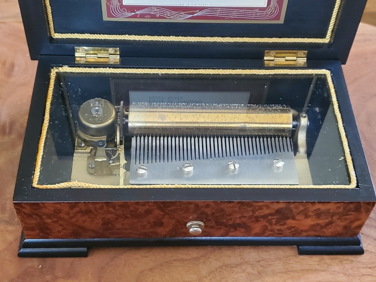 ANTIQUE THORENS SIGNED MODELE DEPOSE SWISS 6 Songs MUSIC BOX-just