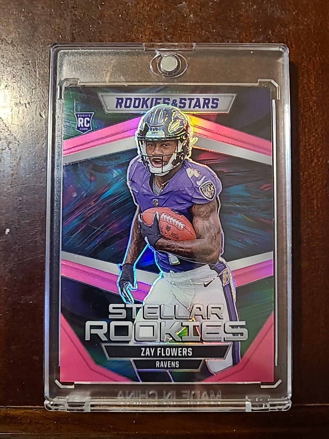 Zay Flowers (RC) /75 Pink Stellar SSP 🏈 2023 Panini Rookies & Stars - Ravens WR