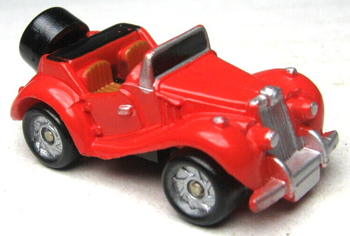 1986 GALOOB MICRO MACHINES 1950'S MG TF CONVERTIBLE RED 1 1/4" CAR W/ SPARE TIRE - Picture 2 of 6