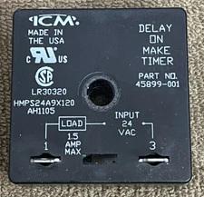 ICM Controls HMPS24A9X120 Delay on Make Timer Armstrong 45899-001 🔥Used Checked