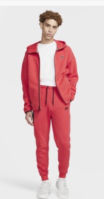 red nike tech suit