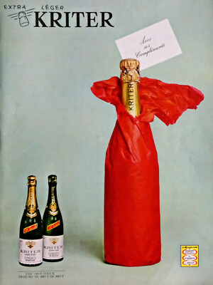 PRESSEWERBUNG 1966 KRITER SCHAUMWEIN HALBTROCKEN ODER ROH ROH