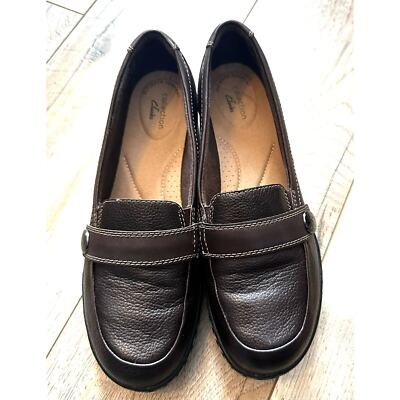 Women's Clarks Cora Daisy Loafer Black Size 8