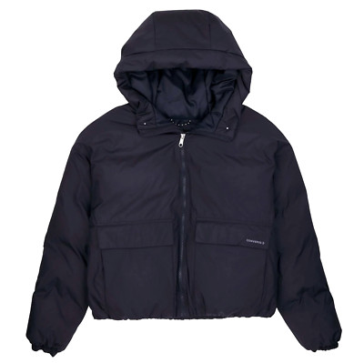 SIZE XL - NEW Converse Short Cargo Puffer Jacket BLACK - 10026803-A03