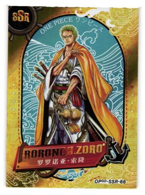 Roronoa Zoro SSR OPGD-SSR-66 Gold One Piece Anime Trading Card TCG