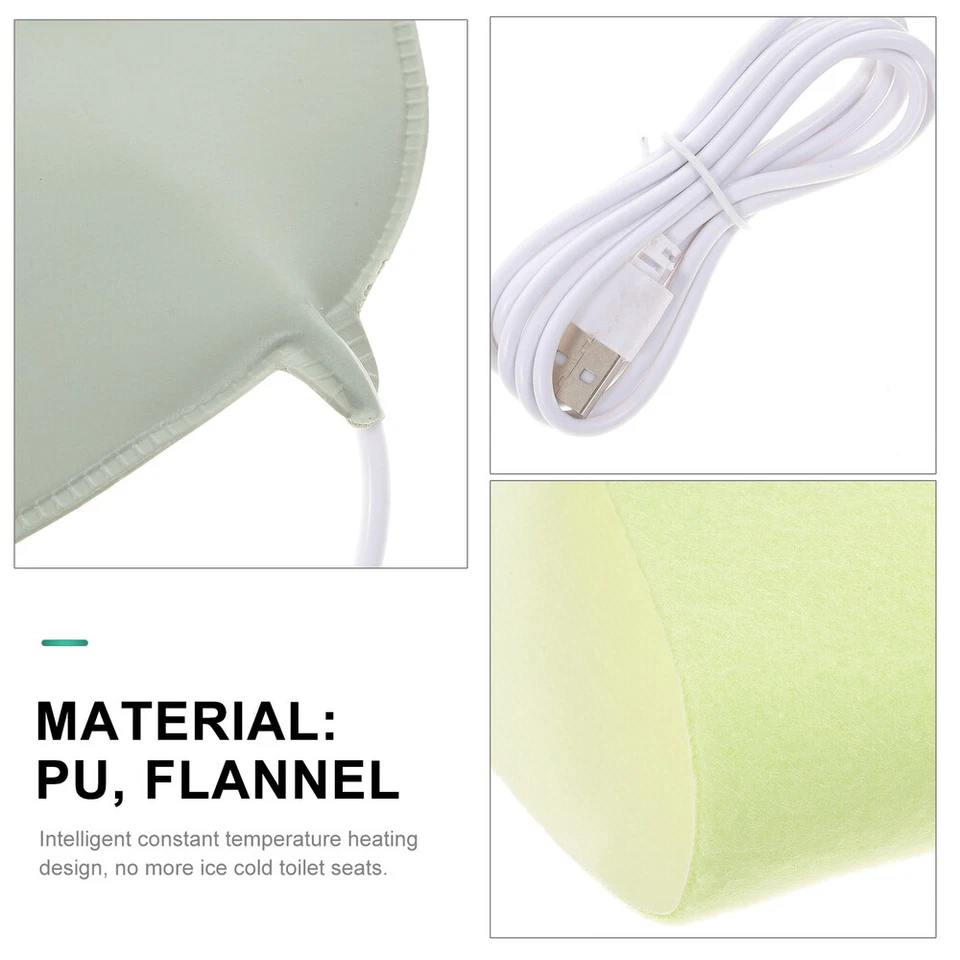 Sedile WC Riscaldato Caldo per Bagno Riscaldante Sedili Cuscino da Viaggio Copricuscino - Immagine 4 di 4