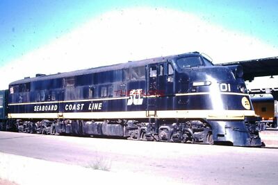 Original 1979 Seaboard Coast Line E3 Locomotive Denver Station Slide 8715
