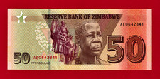 50 Dollars 2020 ZIMBABWE UNC NOTE (Pick-105a) Signature: John Panonetsa Mangudya