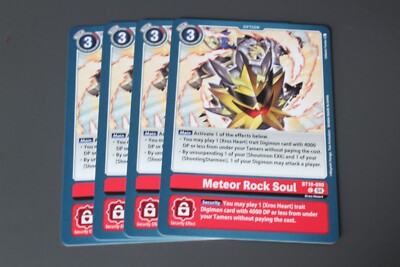 Digimon TCG (2020) - BT19-090 - 4x Meteor Rock Soul - Rot - Common - Playset