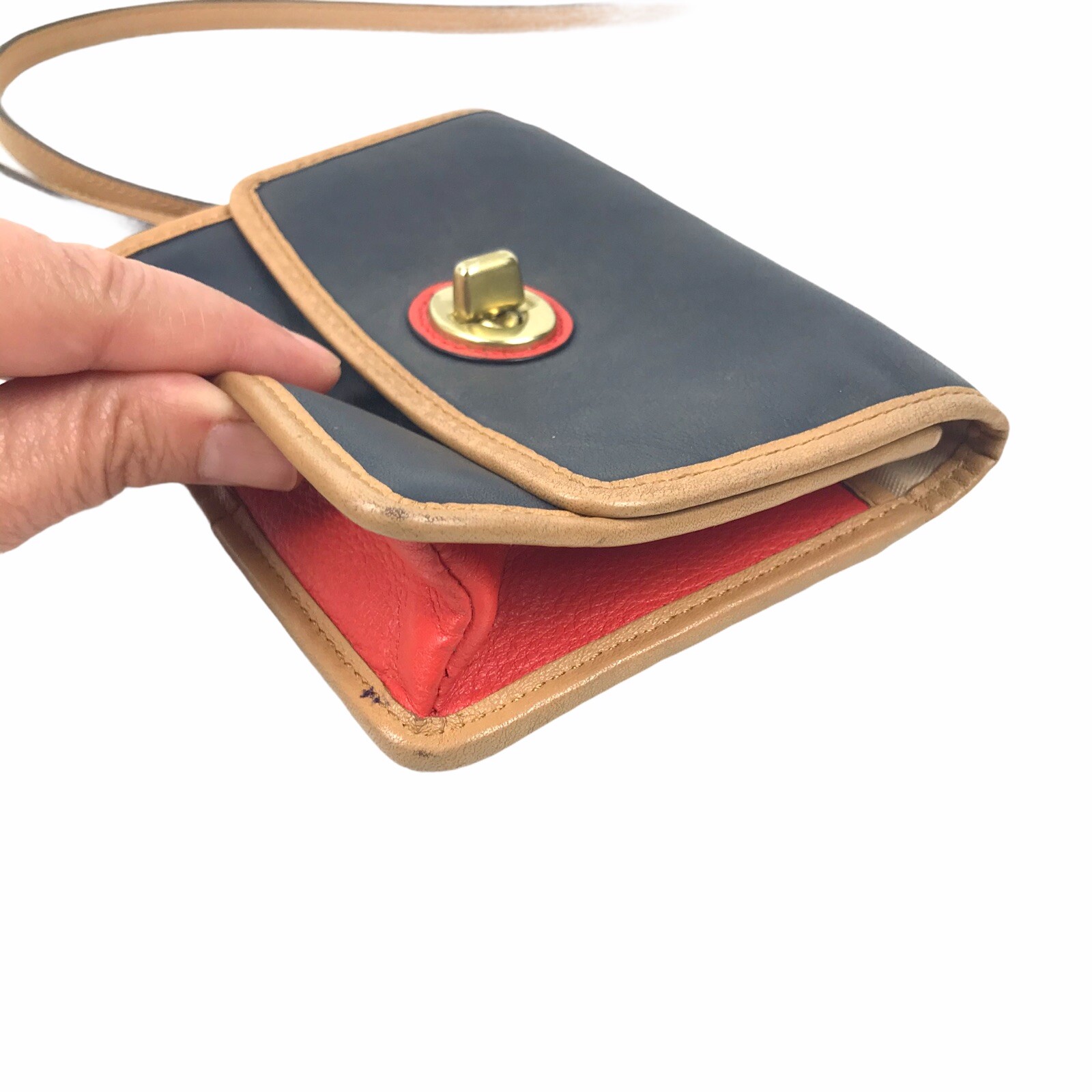 Coach Mini Crossbody Wallet Bag Color Block Gem