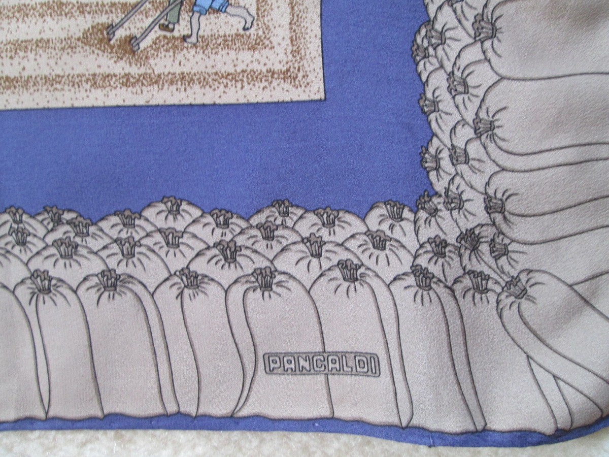 Superbe Foulard Vintage En Soie Noire 100% - 42x42 Cm - Femme