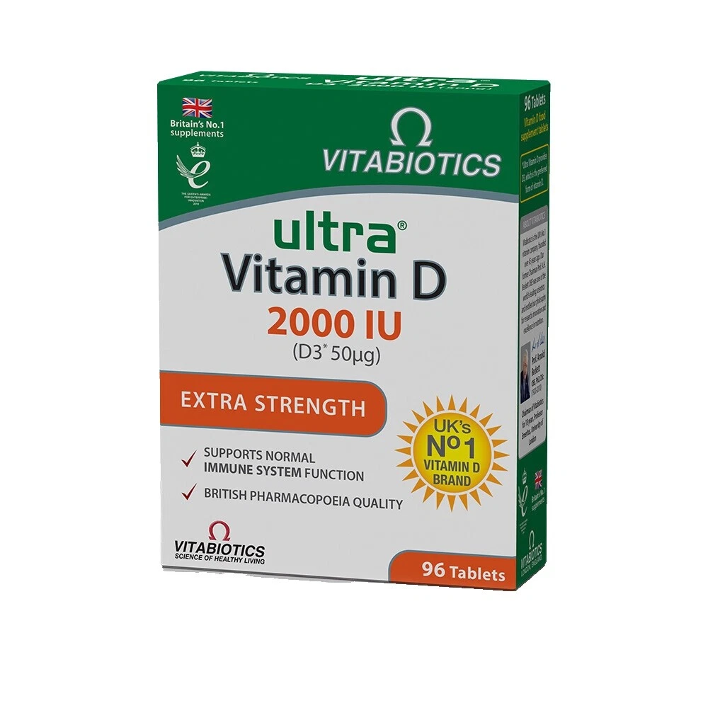 Tableta de vitamina D Vitabiotics vitaminas y minerales