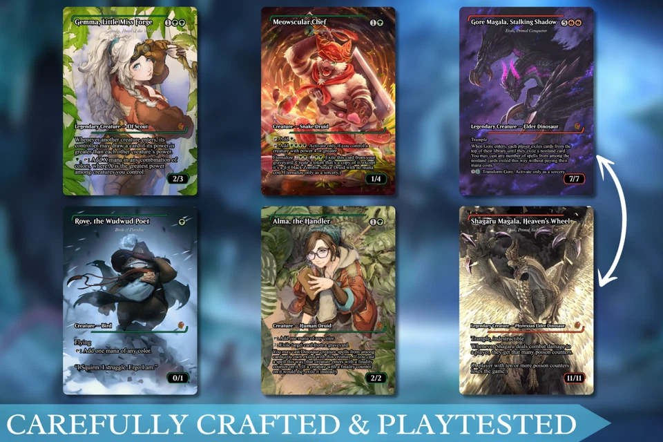 Monster Hunter Dinosaur Commander MTG Alt-Art Deck. Ready to Play! - Image 3 of 4