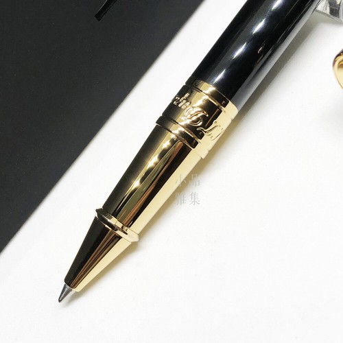 S.T. Dupont D-Initial Edition Black Gold Trim Roller Ball Pen - Picture 2 of 6