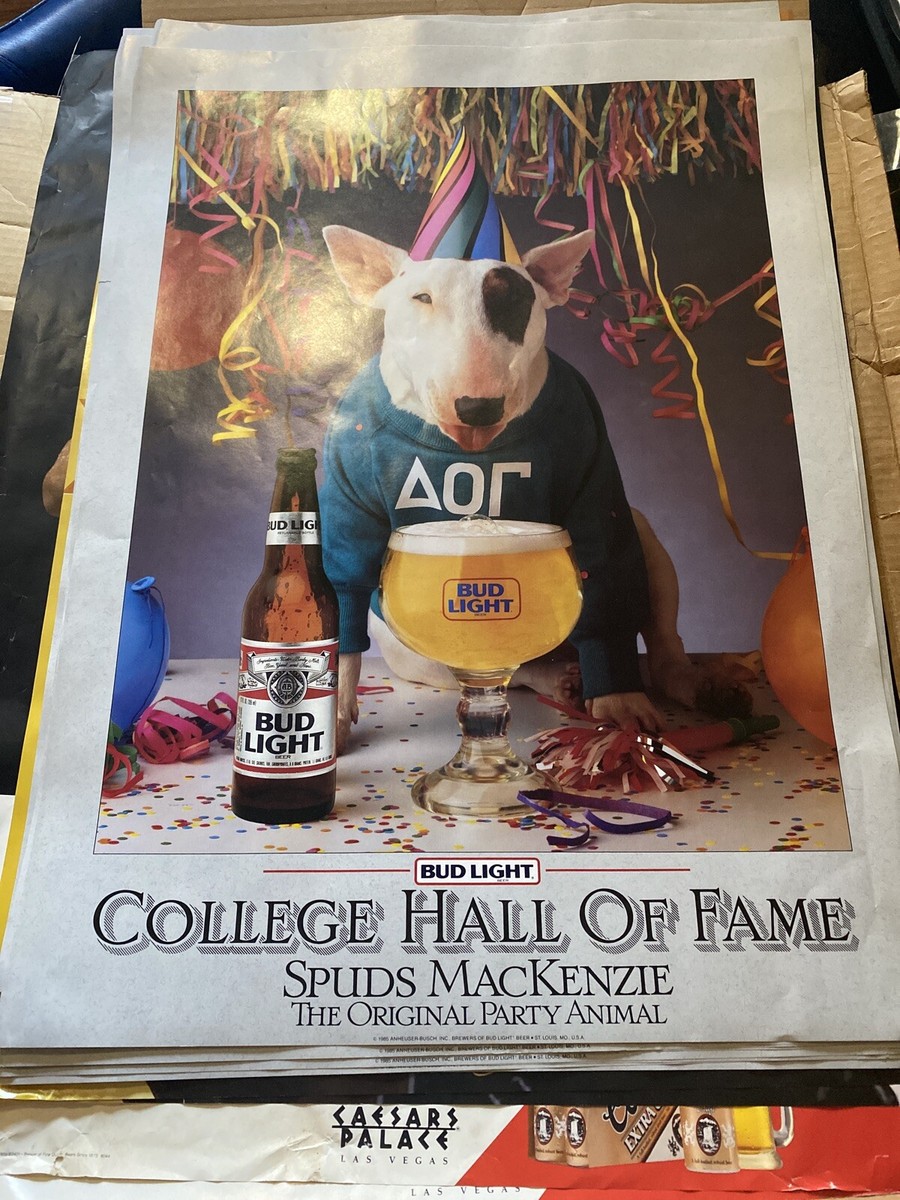 87 BUDWEISER Bud Light SPUDS MacKENZIE Original Party Animal