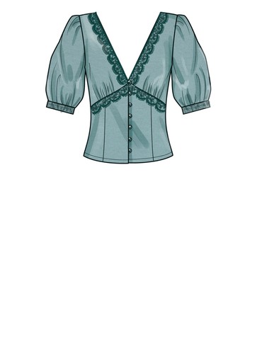SIMPLICITY 9606 MISSES BLOUSE & TOPS Sewing Pattern Sizes 6-14 & 16-24 - Picture 8 of 9