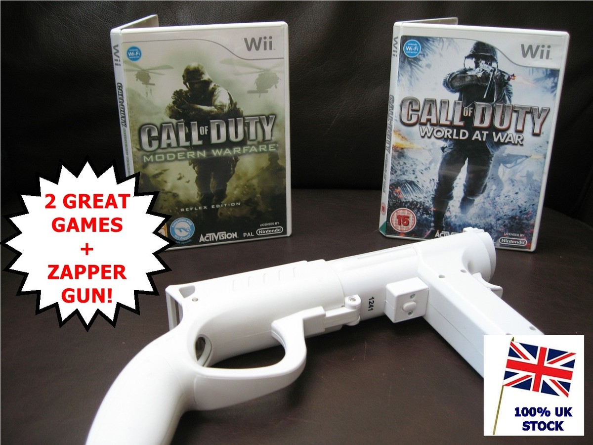 Wii Call of Duty MODERN WARFARE WORLD at WAR Bundle Zapper