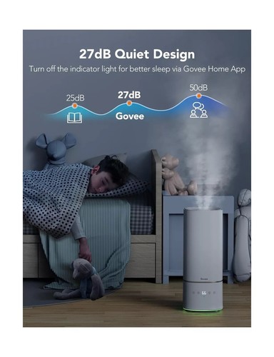 Govee 6L Smart WiFi Humidifiers for Bedroom Large Room Plants, Top Fill Cool ... - Picture 6 of 9