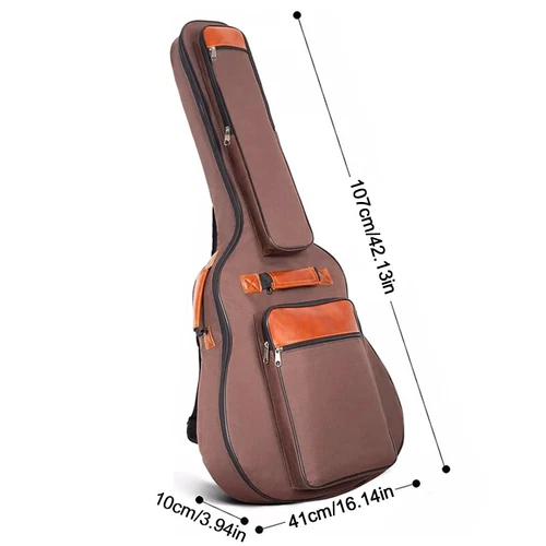 Hard Case for Acoustic Guitar Bag 4 Pockets Resistent Oxford Cloth Waterproof - Picture 6 of 11