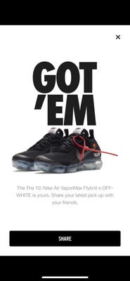 off white vapormax ebay