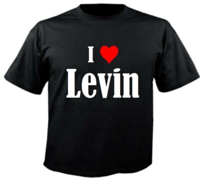 T-Shirt I Love Levin für Damen Herren und Kinder Farben Schwarz Weiss Pink