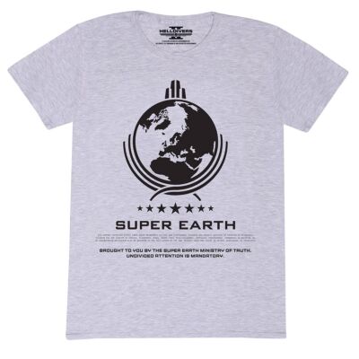 Helldivers 2 T-Shirt Super Earth Über Erde Logo Planet Gamer